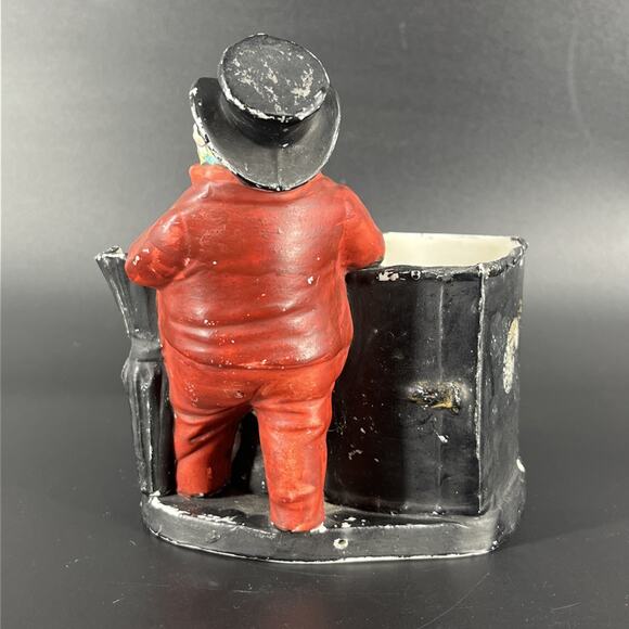 Antique Dapper Frog Top Hat Umbrella Bag Grafenthal Bisque Vase Match Holder - Picture 9 of 16